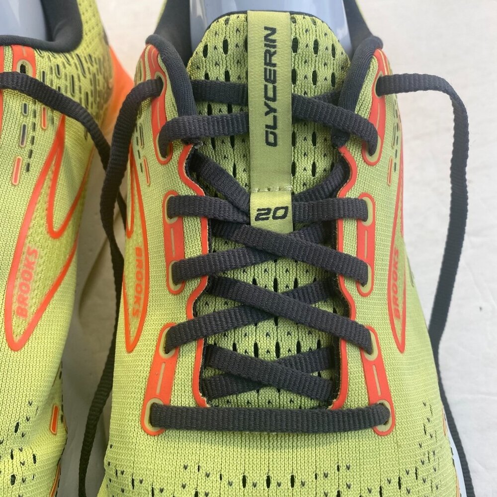 Brooks Glycerin 20 Shoes Mens Size 13D Yellow Orange Athletic Running Sneakers - Picture 12 of 14